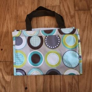 Thirty-One Small Tote Bag Multicolor Geometric Pattern Structured Modern‎